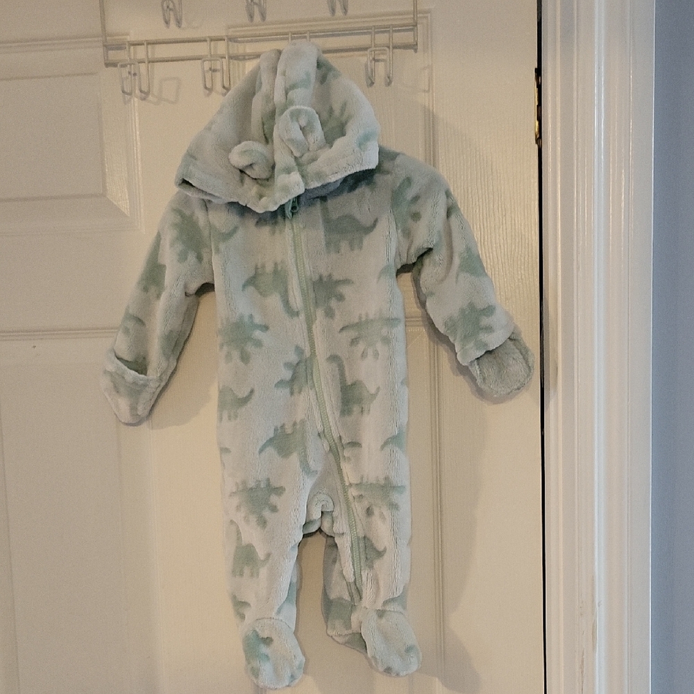 George Green and White Footies One Piece